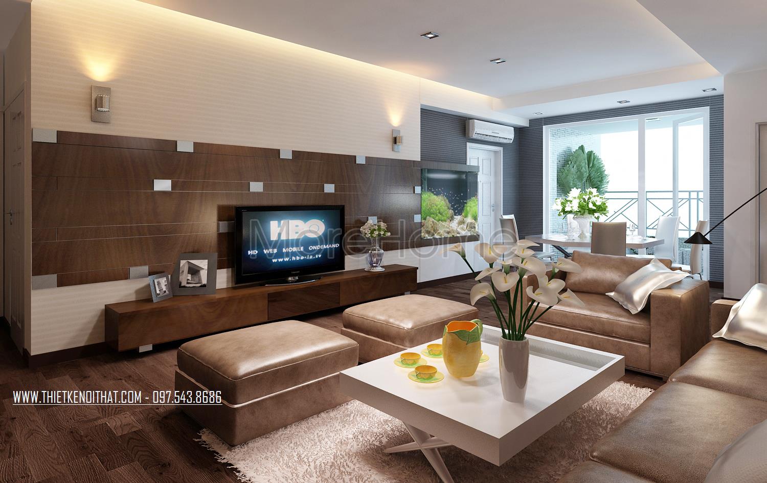 Thiết kế nội thất chung cư N05